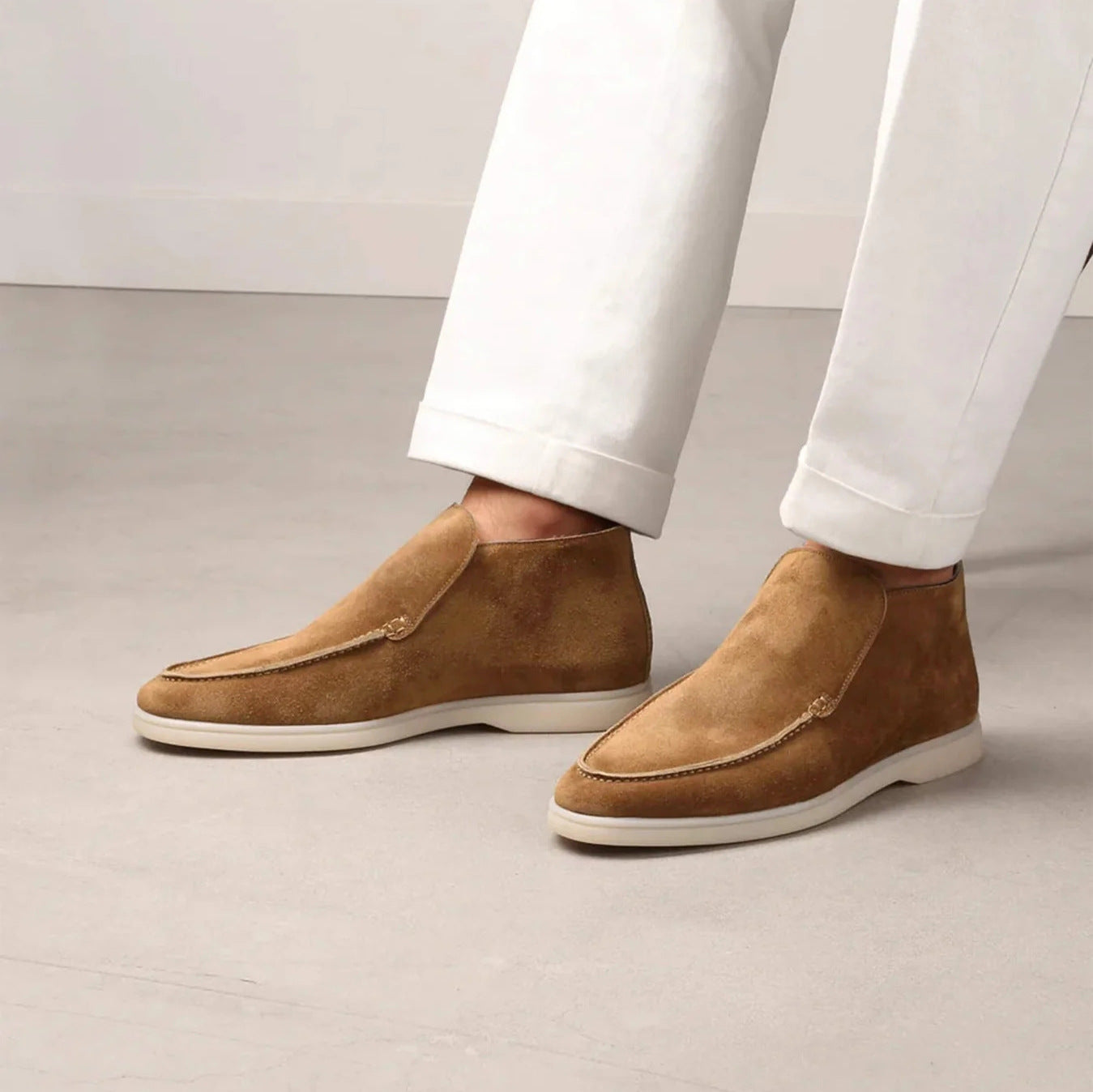 Mocassins Homme en Suédine à Enfiler