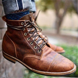 Bottes Homme en Cuir à Lacets