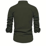 Chemise Homme Ajustée à Col Montant