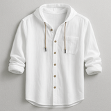 Chemise Homme à Capuche Boutonnée