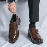 Chaussures Homme Habillées à Bride en Cuir