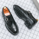 Chaussures Homme Habillées à Bride en Cuir