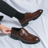 Chaussures Homme Habillées à Bride en Cuir