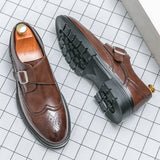 Chaussures Homme Habillées à Bride en Cuir