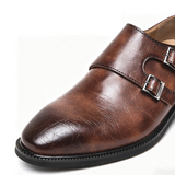 Chaussures Homme à Double Boucle en Cuir
