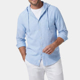 Chemise Homme à Capuche Boutonnée