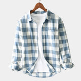 Chemise Homme à Carreaux Manches Longues