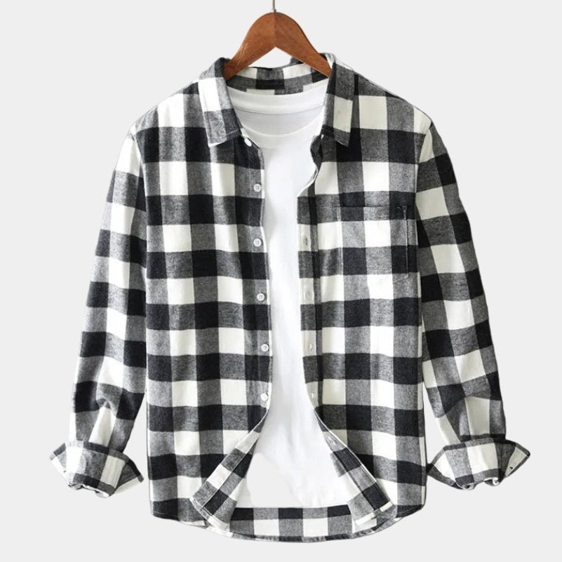 Chemise Homme à Carreaux Manches Longues