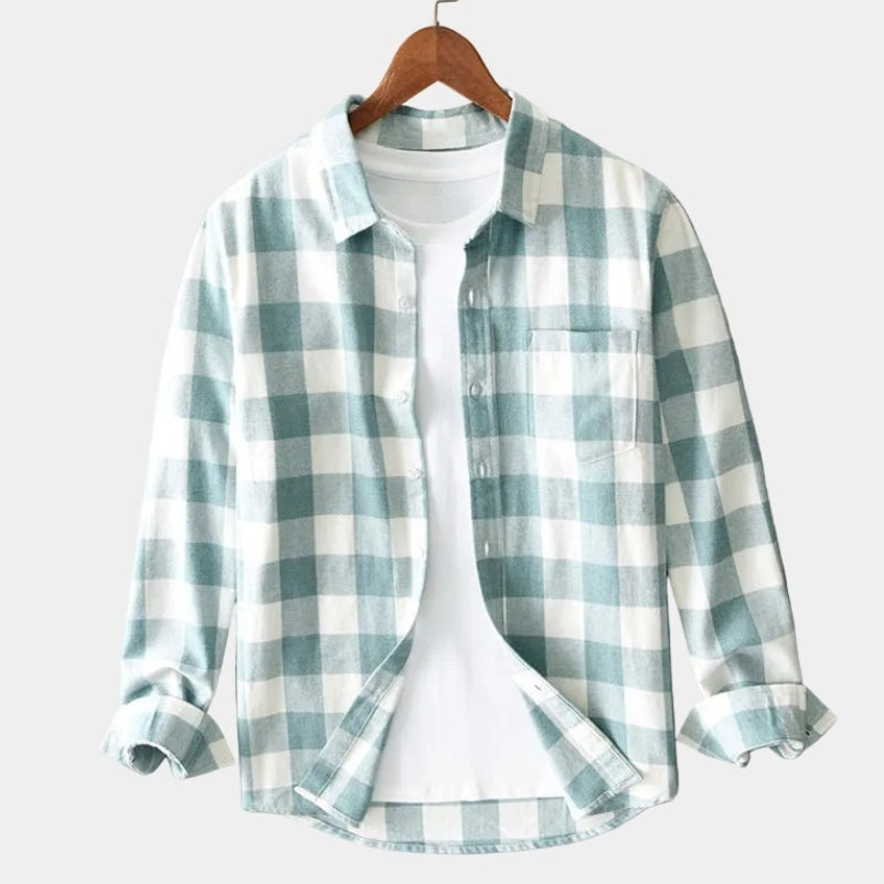 Chemise Homme à Carreaux Manches Longues