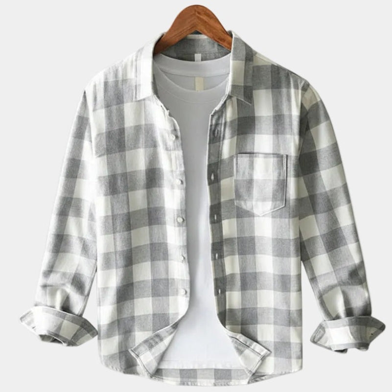 Chemise Homme à Carreaux Manches Longues