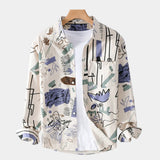 Chemise Homme Imprimée à Manches Longues