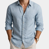 Chemise Homme en Lin à Manches Longues