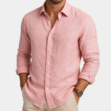 Chemise Homme en Lin à Manches Longues