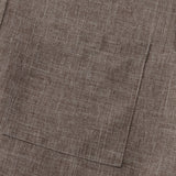 Chemise Homme Col Mao en Lin à Manches Courtes