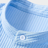 Chemise Homme Col Mao à Manches Courtes
