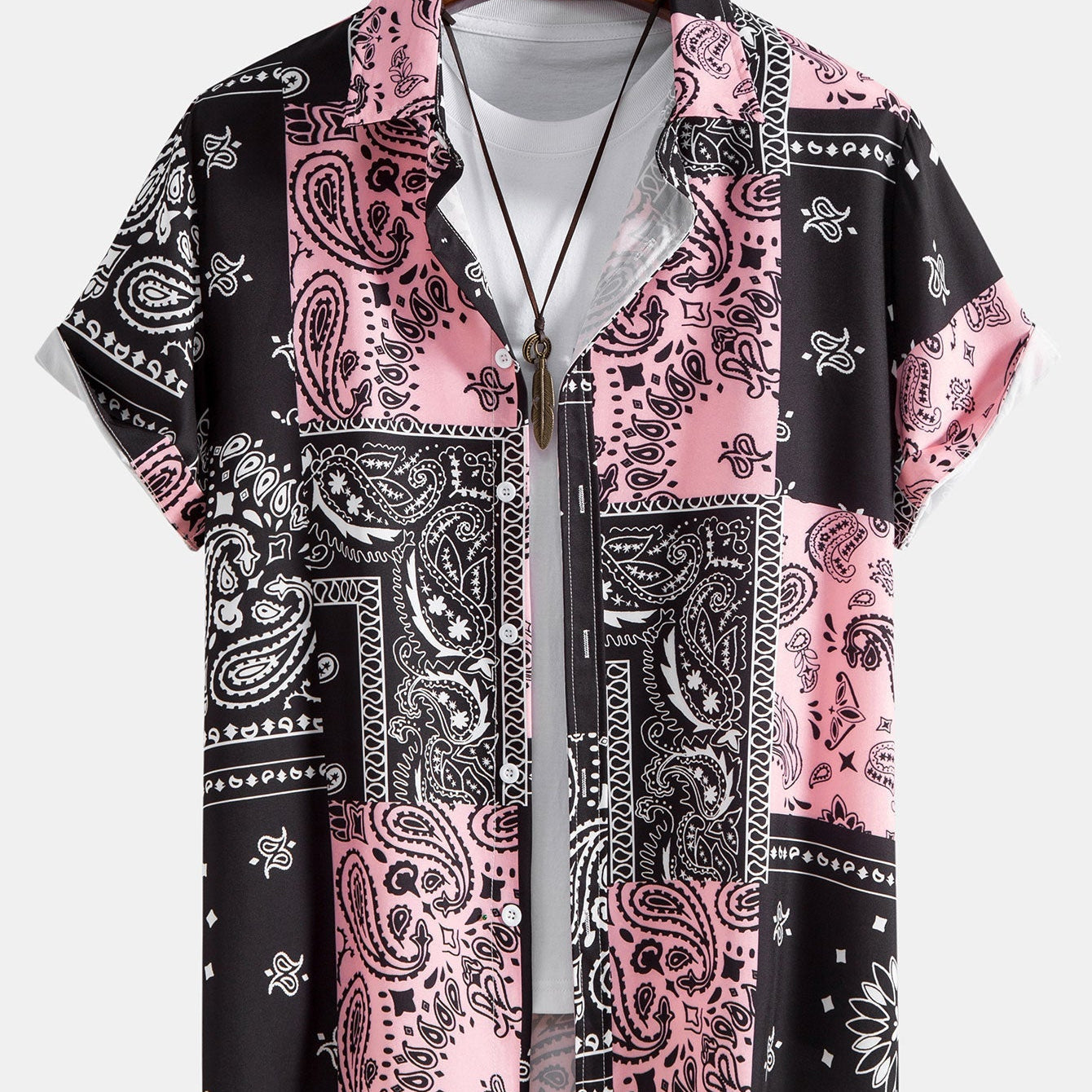 Chemise Homme Imprimée à Manches Courtes