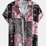 Chemise Homme Imprimée à Manches Courtes