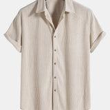 Chemise Homme en Lin à Manches Courtes
