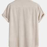 Chemise Homme en Lin à Manches Courtes