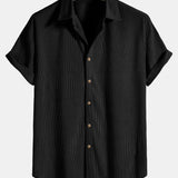 Chemise Homme en Lin à Manches Courtes