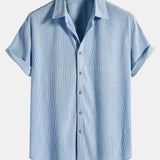 Chemise Homme en Lin à Manches Courtes