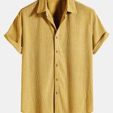 Chemise Homme en Lin à Manches Courtes