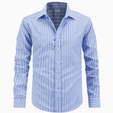 Chemise Homme Rayée à Manches Longues