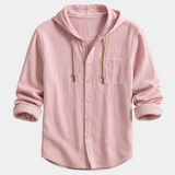 Chemise Homme à Capuche Boutonnée