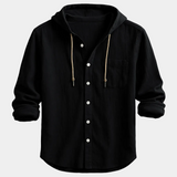 Chemise Homme à Capuche Boutonnée