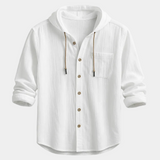 Chemise Homme à Capuche Boutonnée