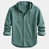 Chemise Homme à Capuche Boutonnée