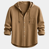 Chemise Homme à Capuche Boutonnée