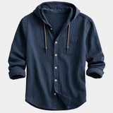 Chemise Homme à Capuche Boutonnée