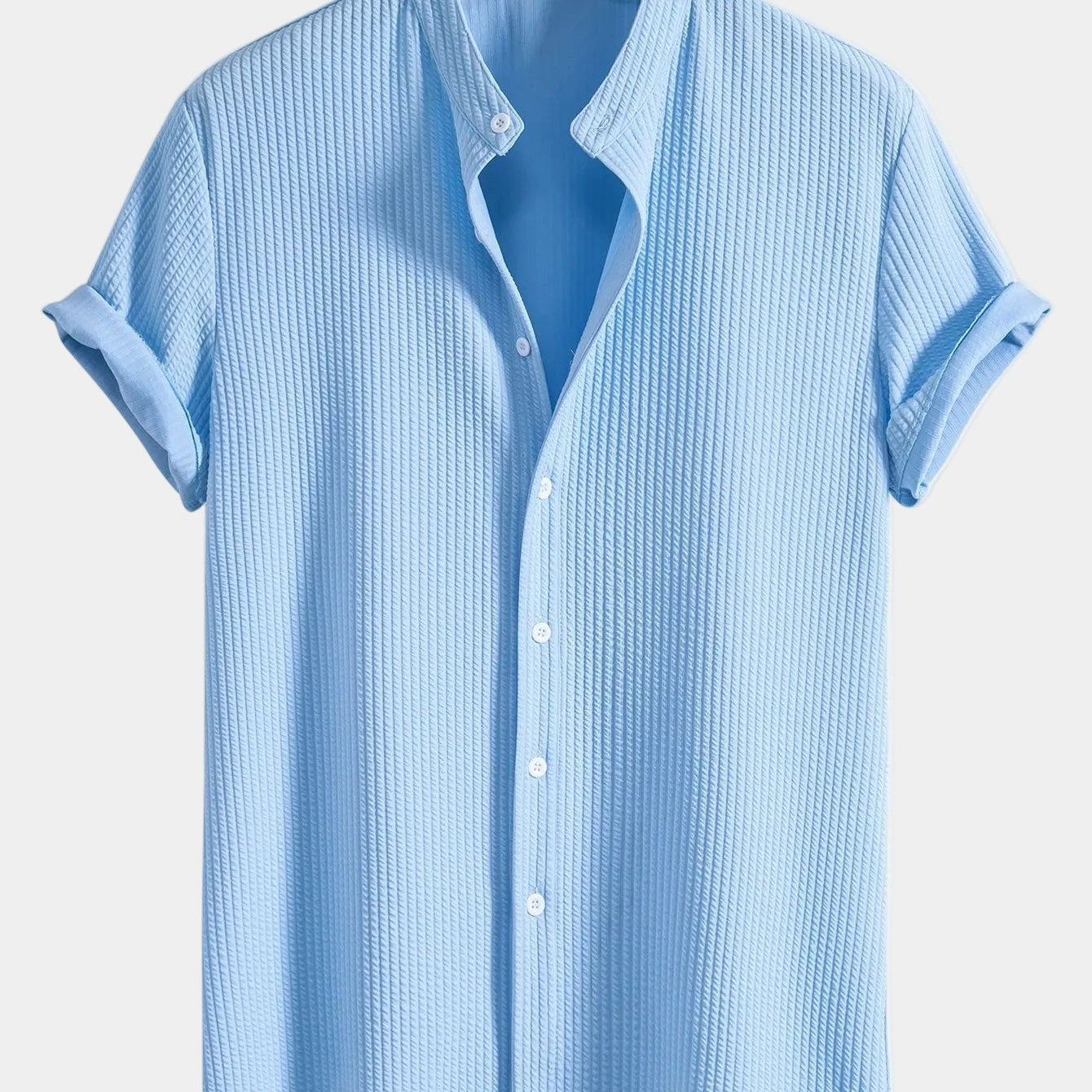 Chemise Homme à Manches Courtes Col Mao
