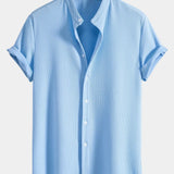 Chemise Homme à Manches Courtes Col Mao