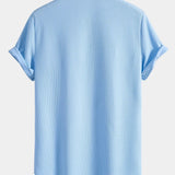 Chemise Homme à Manches Courtes Col Mao