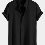Chemise Homme à Manches Courtes Col Mao