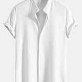Chemise Homme à Manches Courtes Col Mao