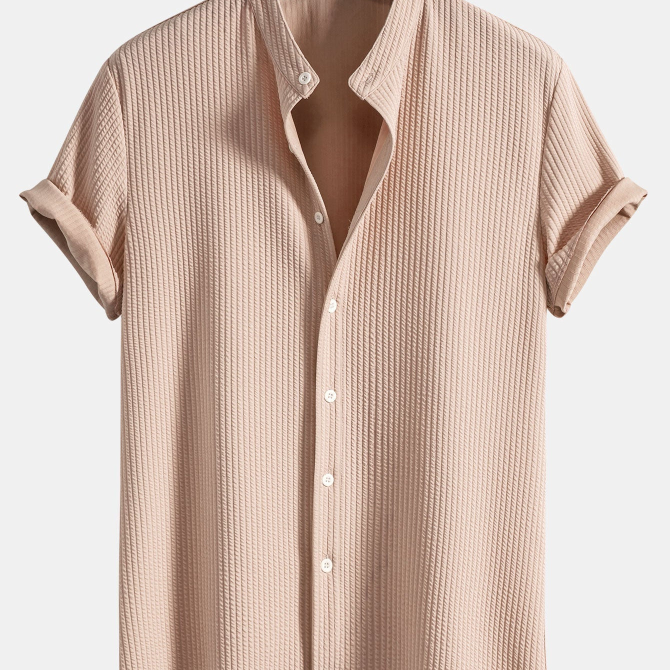 Chemise Homme à Manches Courtes Col Mao