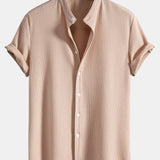 Chemise Homme à Manches Courtes Col Mao