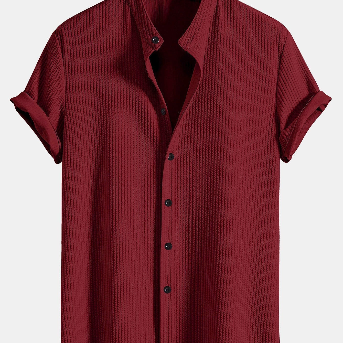 Chemise Homme à Manches Courtes Col Mao