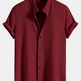 Chemise Homme à Manches Courtes Col Mao