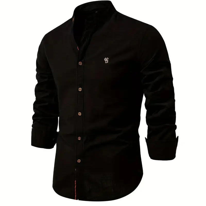 Chemise Ajustée à Col Officier
