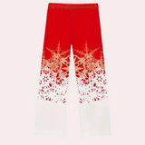 Pantalon Habillé Dégradé Flocons Graphiques