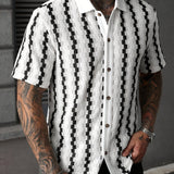 Chemise Homme à Rayures Verticales Texturées