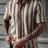 Chemise Homme à Rayures Verticales Texturées
