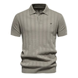 Polo Maille Verticale à Col Classique