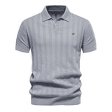 Polo Maille Verticale à Col Classique