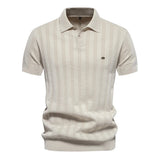 Polo Maille Verticale à Col Classique