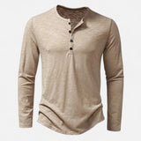 Ancienne Monde | Henley Homme Manches Longues Coton Slim Fit
